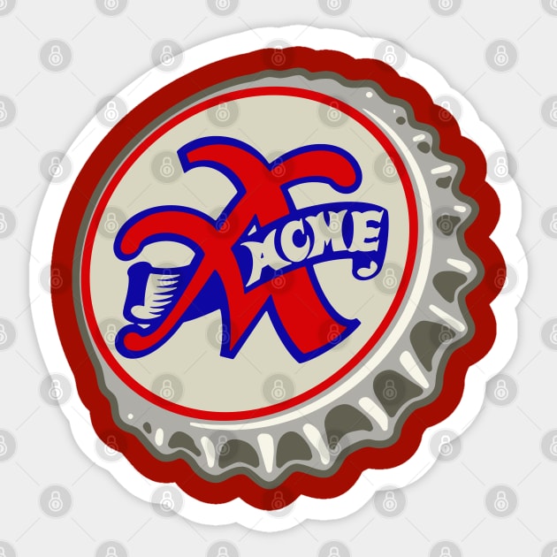 Vintage Acme Beer and Soda Bottlecap Sticker by StudioPM71